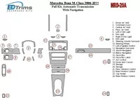 Mercedes Benz ML W164 Class 2006-UP Volledige set, automatische versnelling, met NAVI Interieur BD Dash Trim Kit - 2
