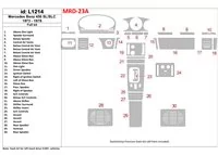 Mercedes Benz R107 450 SL/SLC 1973-1978 Volledige set Interieur BD Dash Trim Kit - 1 Mercedes Benz R107 450 SL/SLC 1973-1978 Volledige set Interieur BD Dash Trim Kit - 1