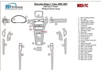 Mercedes Benz W203 Classe C 2005-2007 Ensemble Complet, Coupé 4 Portes, Sans Sièges Électriques Intérieur BD Dash Trim Kit - 2 Mercedes Benz W203 Classe C 2005-2007 Ensemble Complet, Coupé 4 Portes, Sans Sièges Électriques Intérieur BD Dash Trim Kit - 2