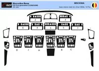 Mercedes Benz W208 CLK C208A208 1997–2003 Kit de garniture de tableau de bord intérieur 3D Dash Trim Dekor 14 pièces - 1