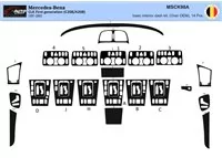 Mercedes Benz W208 CLK-Cabrio 1997–2003 Kit de garniture de tableau de bord intérieur 3D Dash Trim Dekor 19-Parts - 1