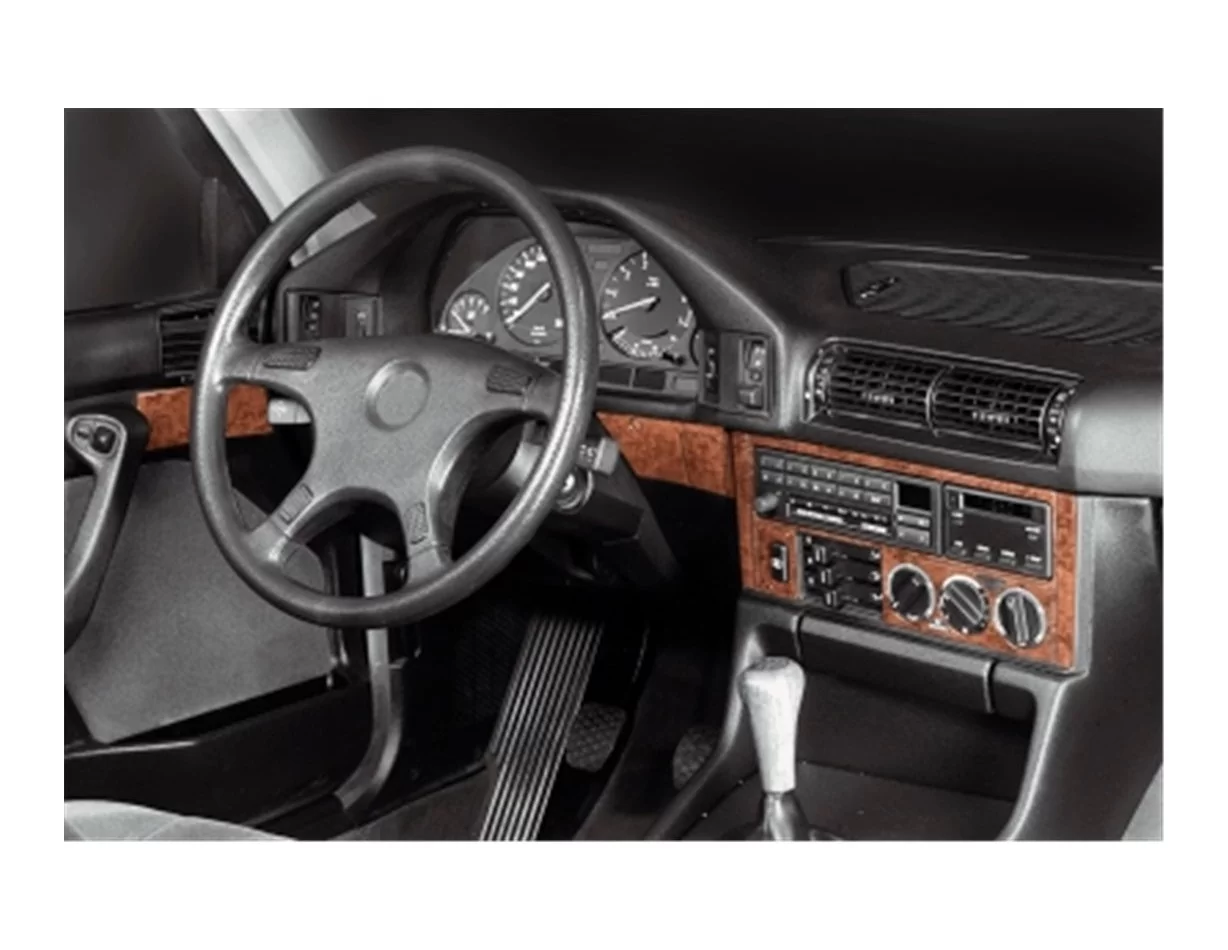 BMW Série 5 E34 01.88-09.95 Kit de garniture de tableau de bord intérieur 3D Dash Trim Dekor 22-Parts - 1