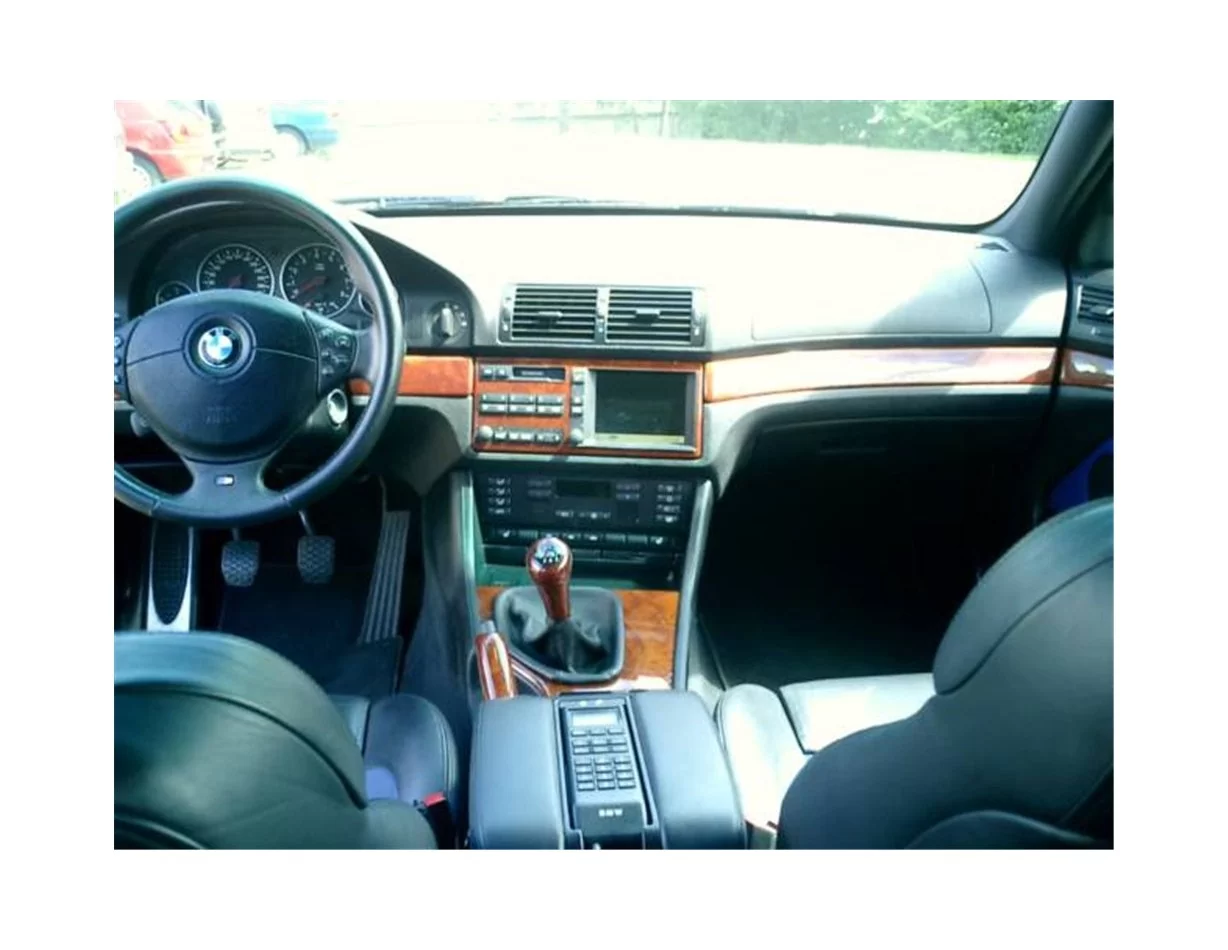 BMW Série 5 E39 10.95-06.03 Kit de garniture de tableau de bord intérieur 3D Dash Trim Dekor 19-Parts - 1