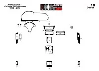Mercedes Classe C W205 2015–présent Kit de garniture de tableau de bord intérieur 3D Dash Trim Dekor 18-Parts - 2 Mercedes Classe C W205 2015–présent Kit de garniture de tableau de bord intérieur 3D Dash Trim Dekor 18-Parts - 2