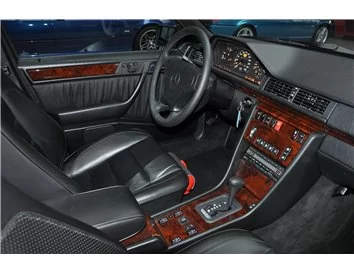 Mercedes Classe E W124 01.85-05.96 Kit de garnitures de tableau de bord intérieur 3D Dash Trim Dekor 14-Parts - 1
