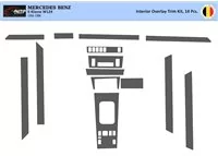 Mercedes Classe E W124 01.85-05.96 Kit de garnitures de tableau de bord intérieur 3D Dash Trim Dekor 14-Parts - 2