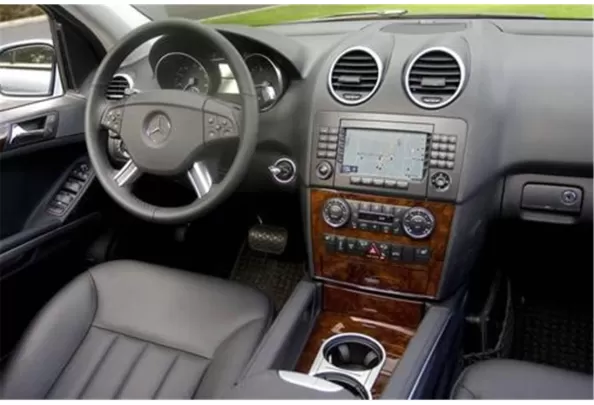 Mercedes Classe ML W164 01.2010 Kit d'habillage de tableau de bord intérieur 3D Dash Trim Dekor 13-Parts - 1