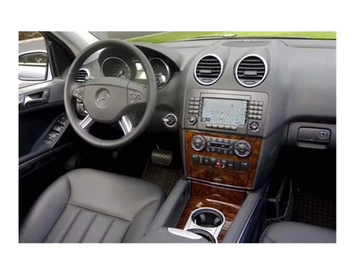 Mercedes Classe ML W164 01.2010 Kit d'habillage de tableau de bord intérieur 3D Dash Trim Dekor 13-Parts - 1