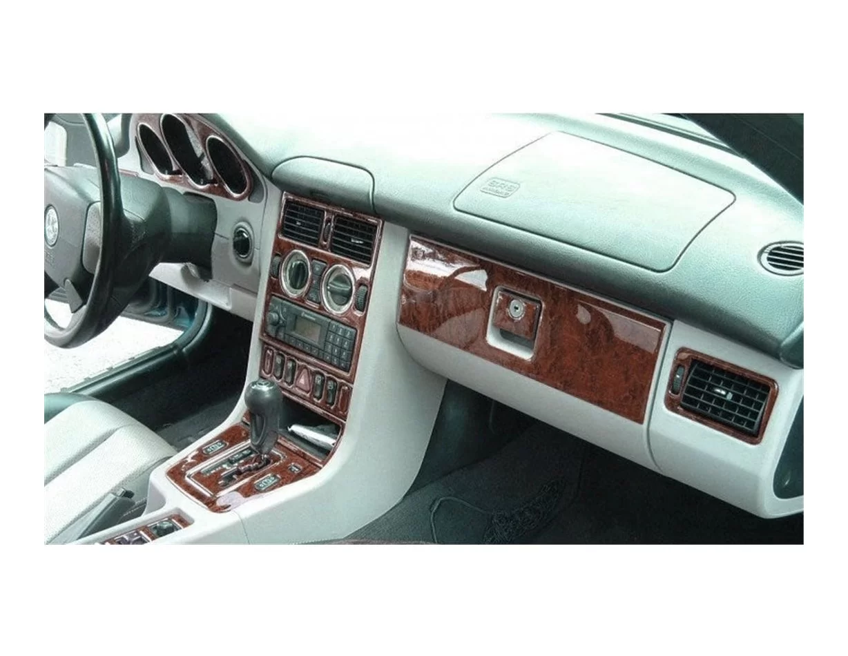 Mercedes SLK (R170) 1997-2004 Kit de garniture de tableau de bord intérieur 3D Dash Trim Dekor 23-Parts - 1