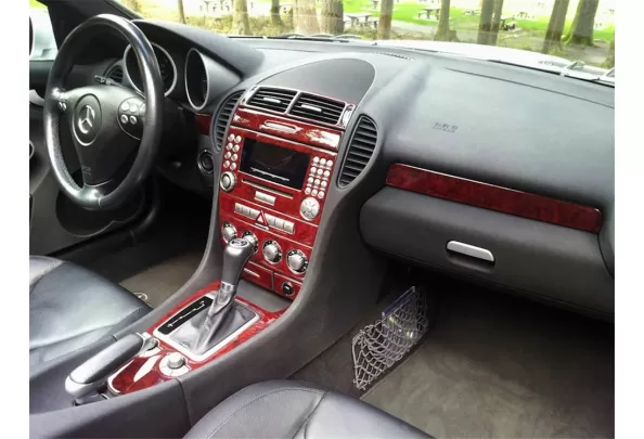 Mercedes SLK (R171) 2004-2010 Kit de garniture de tableau de bord intérieur 3D Dash Trim Dekor 27-Parts - 1
