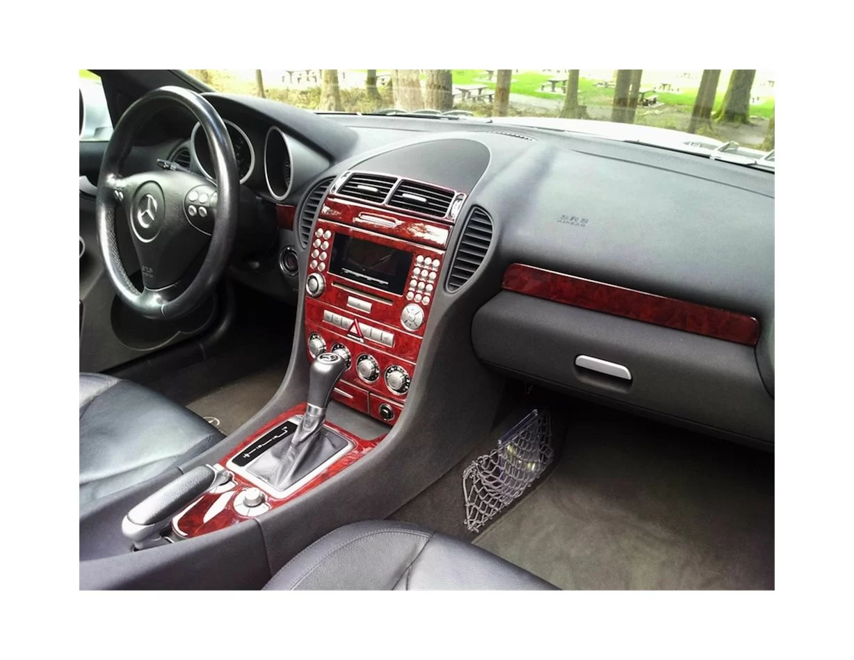 Mercedes SLK (R171) 2004-2010 Kit de garniture de tableau de bord intérieur 3D Dash Trim Dekor 27-Parts - 1