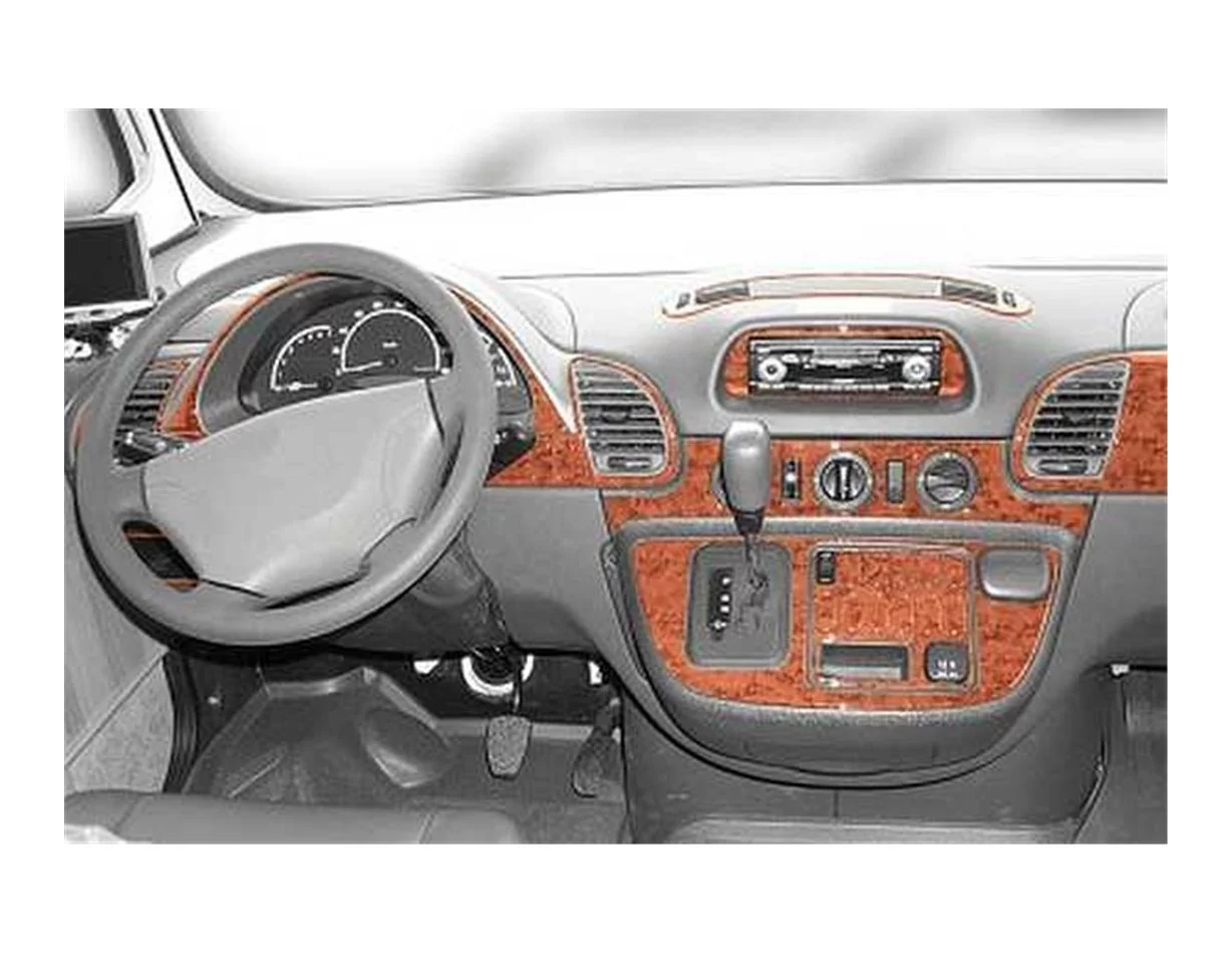 Mercedes Sprinter W903 Aut. 02.00-04.06 Kit de garniture de tableau de bord intérieur 3D Dash Trim Dekor 27-Parts - 1