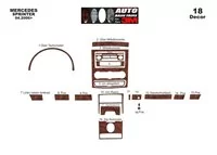 Mercedes Sprinter W906 04.2006 Kit de décoration intérieure 3D pour tableau de bord Dash Trim Dekor 18 pièces - 2