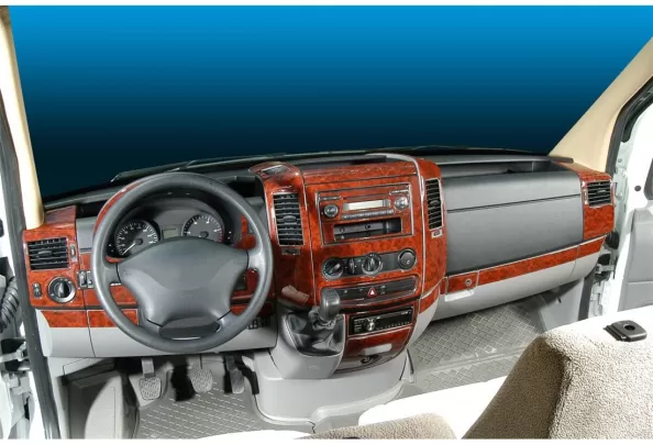 Mercedes Sprinter W906 04.2006 Kit de décoration intérieure 3D pour tableau de bord Dash Trim Dekor 40 pièces - 1 Mercedes Sprinter W906 04.2006 Kit de décoration intérieure 3D pour tableau de bord Dash Trim Dekor 40 pièces - 1