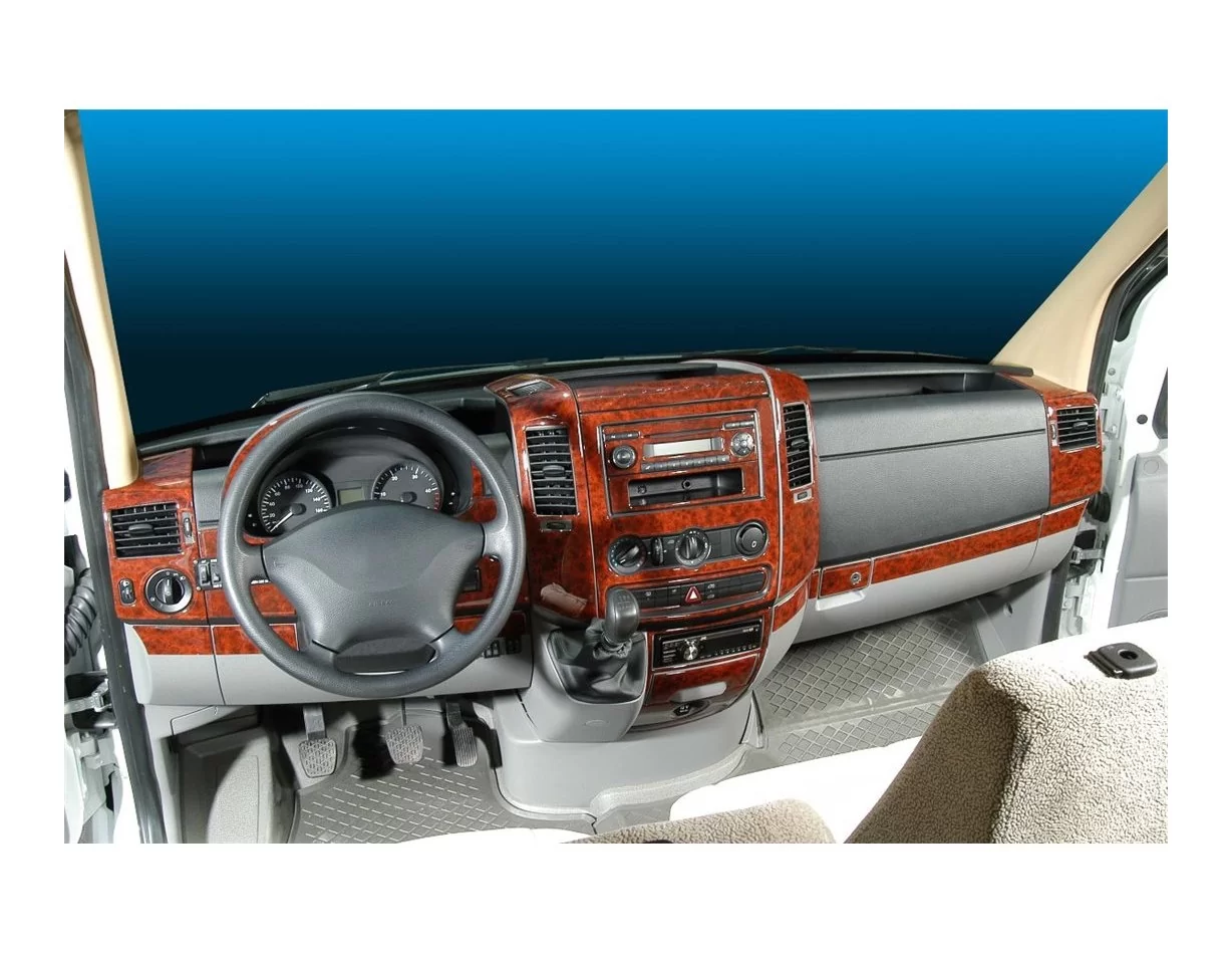 Mercedes Sprinter W906 04.2006 Kit de décoration intérieure 3D pour tableau de bord Dash Trim Dekor 40 pièces - 1
