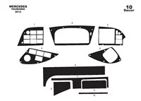 Mercedes Tourismo 01.2011 Kit de garniture de tableau de bord intérieur 3D Dash Trim Dekor 10-Parts - 1