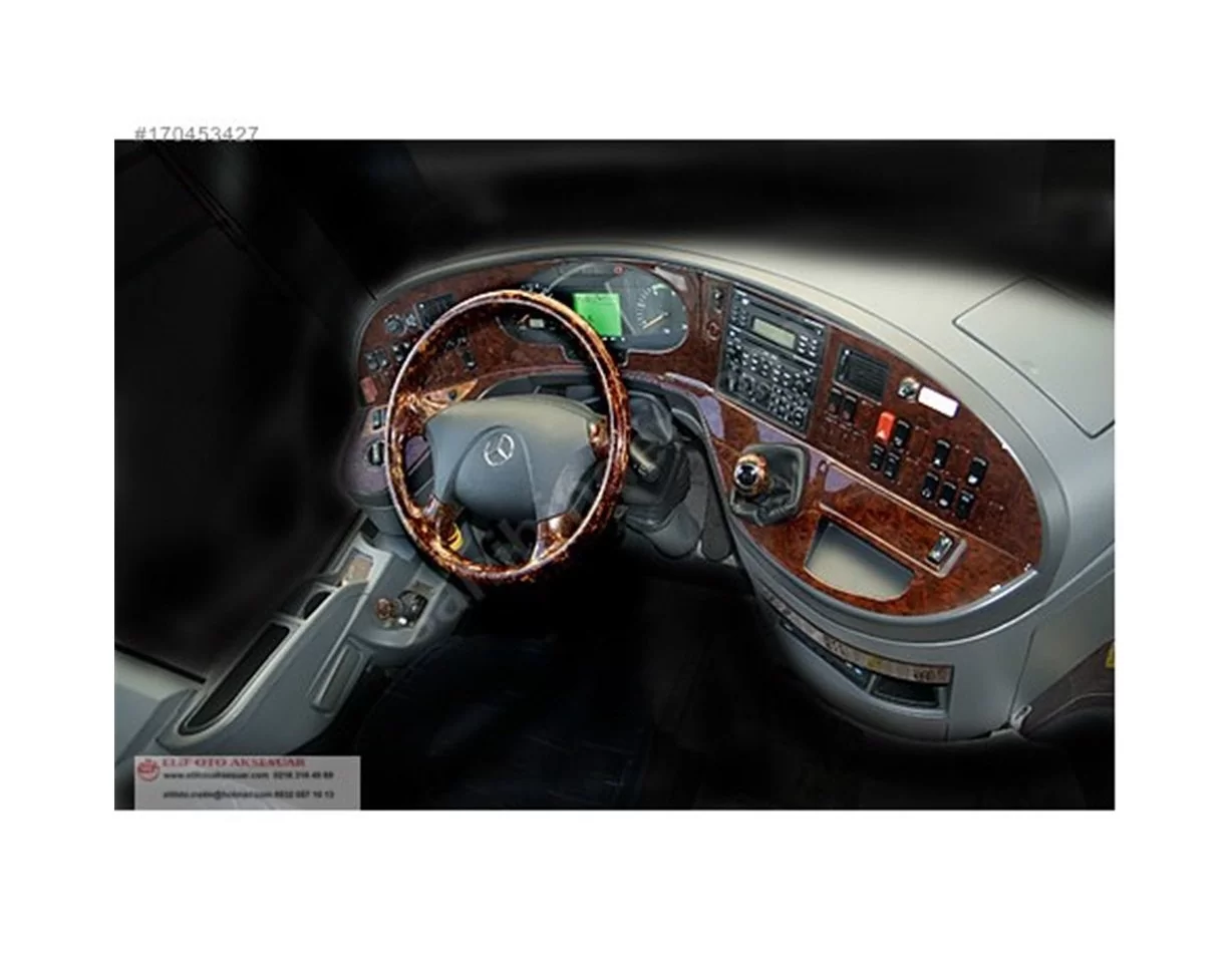Mercedes Travego 02.05-12.10 3D Interior Dashboard Trim Kit Dash Trim Dekor 44-Parts - 1 - Interior Dash Trim Kit