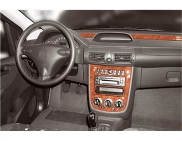 Mercedes Vaneo W414 10.01-09.06 Kit de garnitures de tableau de bord intérieur 3D Dash Trim Dekor 3-Parts - 1