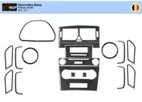 Mercedes W245 Classe B 2005 – 2011 Kit de garniture de tableau de bord intérieur 3D Dash Trim Dekor 18-Parts - 1
