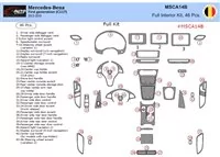 Mercedes-Benz GLA-Class 2014–2020 Kit de garniture de tableau de bord intérieur 3D Dash Trim Dekor 46-Parts - 1