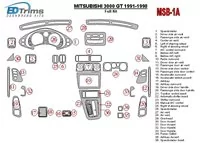 Mitsubishi 3000GT 1991-1998 Ensemble complet de garnitures de tableau de bord intérieur BD - 2