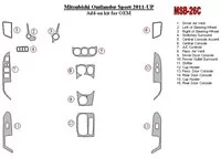 Le kit supplémentaire Mitsubishi ASX 2011-UP convient au kit de garniture de tableau de bord intérieur OEM BD - 2 Le kit supplémentaire Mitsubishi ASX 2011-UP convient au kit de garniture de tableau de bord intérieur OEM BD - 2