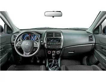 Mitsubishi Asx RVR 01.2012 Kit de garnitures de tableau de bord intérieur 3D Dash Trim Dekor 9-Parts - 1