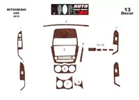 Mitsubishi Asx RVR 01.2012 Kit de garnitures de tableau de bord intérieur 3D Dash Trim Dekor 9-Parts - 2 Mitsubishi Asx RVR 01.2012 Kit de garnitures de tableau de bord intérieur 3D Dash Trim Dekor 9-Parts - 2