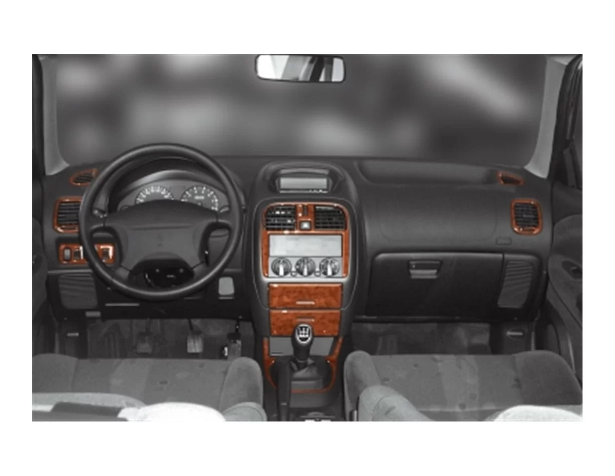 Mitsubishi Carisma 07.99-12.04 Kit de garniture de tableau de bord intérieur 3D Dash Trim Dekor 13-Parts - 1