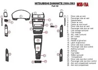 Mitsubishi Diamante 2000-2003 Kit complet de garnitures de tableau de bord intérieur BD - 1 Mitsubishi Diamante 2000-2003 Kit complet de garnitures de tableau de bord intérieur BD - 1