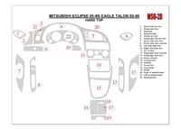 Mitsubishi Eclipse 1995-1999 Soft roof-Coupe Interior BD Dash Trim Kit - 1 Mitsubishi Eclipse 1995-1999 Soft roof-Coupe Interior BD Dash Trim Kit - 1