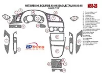 Mitsubishi Eclipse 1995-1999 Soft roof-Coupe Interior BD Dash Trim Kit - 2 Mitsubishi Eclipse 1995-1999 Soft roof-Coupe Interior BD Dash Trim Kit - 2