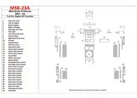 Mitsubishi Endeavour 2007-UP Ensemble complet, kit de garniture de tableau de bord BD intérieur AC automatique - 1 Mitsubishi Endeavour 2007-UP Ensemble complet, kit de garniture de tableau de bord BD intérieur AC automatique - 1