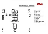 Mitsubishi Galant 1994-1998 Boîte de vitesses manuelle, mission, 17 pièces ensemble Intérieur BD Dash Trim Kit - 1 Mitsubishi Galant 1994-1998 Boîte de vitesses manuelle, mission, 17 pièces ensemble Intérieur BD Dash Trim Kit - 1