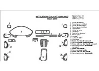 Mitsubishi Galant 1999-2003 OEM Compliance Interior BD Dash Trim Kit - 1 Mitsubishi Galant 1999-2003 OEM Compliance Interior BD Dash Trim Kit - 1
