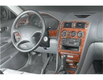 Mitsubishi Galant VIII 01.98-12.02 Kit de garniture de tableau de bord intérieur 3D Dash Trim Dekor 13-Parts - 1