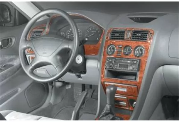 Mitsubishi Galant VIII 01.98-12.02 Kit de garniture de tableau de bord intérieur 3D Dash Trim Dekor 13-Parts - 1 Mitsubishi Galant VIII 01.98-12.02 Kit de garniture de tableau de bord intérieur 3D Dash Trim Dekor 13-Parts - 1