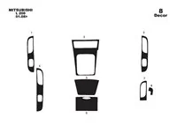 Mitsubishi L 200 01.09-01.14 Kit de garniture de tableau de bord intérieur 3D Dash Trim Dekor 8-Parts - 1 Mitsubishi L 200 01.09-01.14 Kit de garniture de tableau de bord intérieur 3D Dash Trim Dekor 8-Parts - 1