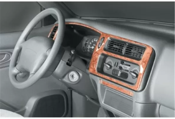 Mitsubishi L 200 09.96-07.07 Kit de garniture de tableau de bord intérieur 3D Dash Trim Dekor 16-Parts - 1 Mitsubishi L 200 09.96-07.07 Kit de garniture de tableau de bord intérieur 3D Dash Trim Dekor 16-Parts - 1
