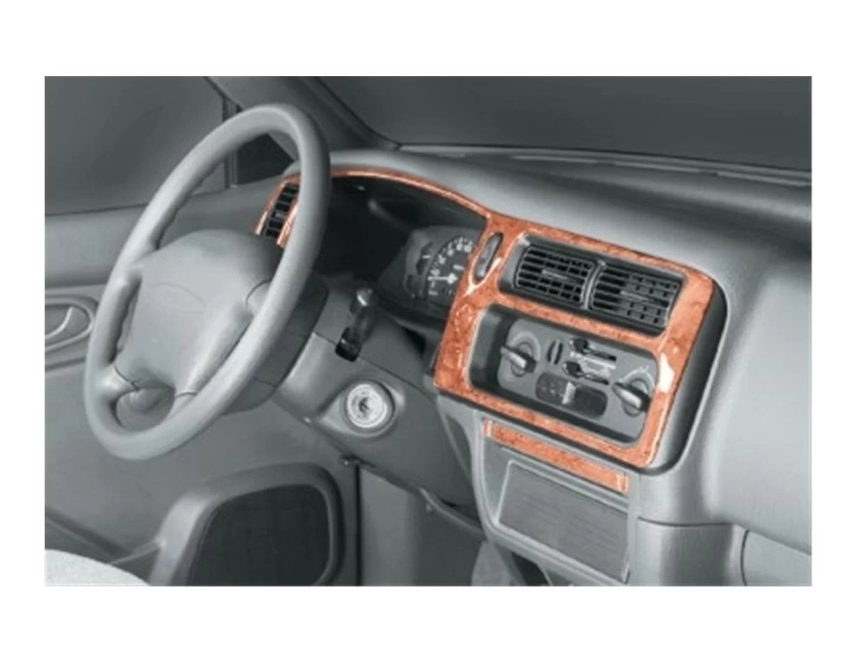 Mitsubishi L 200 09.96-07.07 Kit de garniture de tableau de bord intérieur 3D Dash Trim Dekor 16-Parts - 1
