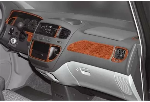 Mitsubishi L 400 05.98 12.06 Kit de garniture de tableau de bord intérieur 3D Dash Trim Dekor 13-Parts - 1