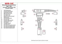 Mitsubishi Lancer 2002-2007 Automatic Gear, ( EVOLUTION model) Intérieur BD Dash Trim Kit - 1