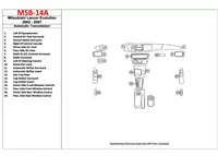 Mitsubishi Lancer Evolution 2002-2007 Kit de garnitures de tableau de bord intérieur BD à engrenage automatique - 1 Mitsubishi Lancer Evolution 2002-2007 Kit de garnitures de tableau de bord intérieur BD à engrenage automatique - 1