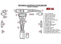 Mitsubishi Lancer Evolution 2002-2007 Automatic Gear Interior BD Dash Trim Kit - 2 Mitsubishi Lancer Evolution 2002-2007 Automatic Gear Interior BD Dash Trim Kit - 2