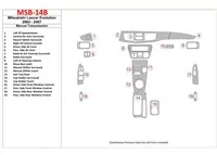Mitsubishi Lancer Evolution 2002-2007 Manual Gear Box Interior BD Dash Trim Kit - 1 Mitsubishi Lancer Evolution 2002-2007 Manual Gear Box Interior BD Dash Trim Kit - 1