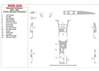 Mitsubishi Outlander 2003-2004 Ensemble complet, kit de garniture de tableau de bord intérieur BD à engrenage automatique - 1 Mitsubishi Outlander 2003-2004 Ensemble complet, kit de garniture de tableau de bord intérieur BD à engrenage automatique - 1