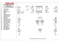 Mitsubishi Outlander 2008-UP Ensemble complet, c Kit de garniture de tableau de bord intérieur NAVI BD - 1 Mitsubishi Outlander 2008-UP Ensemble complet, c Kit de garniture de tableau de bord intérieur NAVI BD - 1