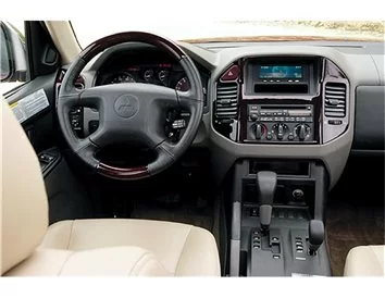 Mitsubishi Pajero 01.01-05.04 3D Interior Dashboard Trim Kit Dash Trim Dekor 22-Parts - 1 - Interior Dash Trim Kit