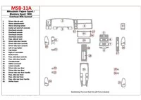 Mitsubishi Pajero Sport/Montero Sport 1998-2008 Overhead With Sunroof, 28 Parts set Interior BD Dash Trim Kit - 1 Mitsubishi Pajero Sport/Montero Sport 1998-2008 Overhead With Sunroof, 28 Parts set Interior BD Dash Trim Kit - 1