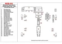 Mitsubishi Pajero Sport/Montero Sport 1998-2008 With Overhead, With Sunroof, 28 Parts set Interior BD Dash Trim Kit - 1 - Interi Mitsubishi Pajero Sport/Montero Sport 1998-2008 With Overhead, With Sunroof, 28 Parts set Interior BD Dash Trim Kit - 1 - Interi